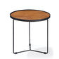 Modern Style Slate/wood Top Metal Iron Base Round Coffee Table
