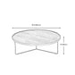 Style moderne Slate / Wood Top Metal Fer Base Rond Table basse