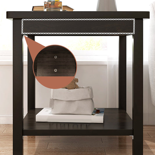 Tavolino di stoccaggio in legno moderno a 4 gambe tavolino per soggiorno