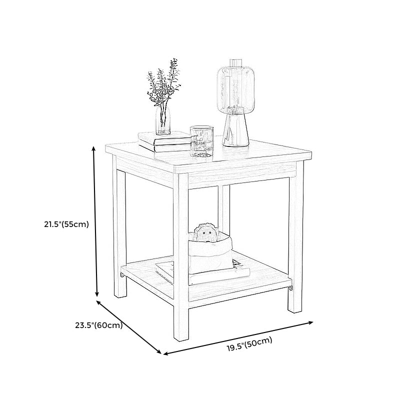 Tavolino di stoccaggio in legno moderno a 4 gambe tavolino per soggiorno