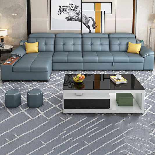 64.96 "D X 34.65" H Sleeper Sofa & Chaise Pillow Top Arm Sofa