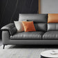 137.8" W x 70.87" D x 35.43" H Faux Leather Sofa & Chaise Modern Sewn Pillow Back Sofa Clearhalo 'furn' 'furn_sectionals' 'Furniture' 'Living Room Furniture' 'Sectionals' 5099566