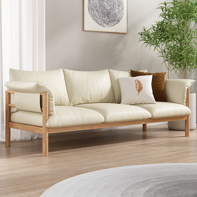 Faux Leather Stain Resistant Contemporary Standard Sofa Couch Clearhalo 'furn' 'furn_sofas' 'Furniture' 'Living Room Furniture' 'Sofa' 'sofas' 5099605