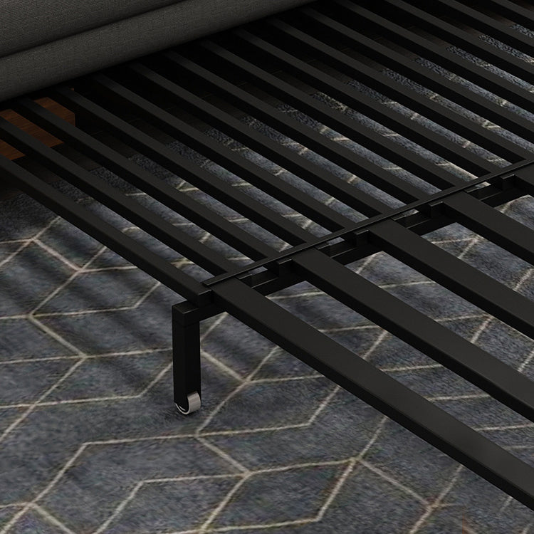 Contemporary Cotton Blend Sleeper Square Arm Sofa Bed in Blue Clearhalo 'furn' 'furn_sofas' 'Furniture' 'Living Room Furniture' 'Sofa' 'sofas' 5099691