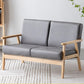 Modern Sofa 44.48" W x 25.98" D x 27.95" H Square Arm Sofa for Living Room Dark Gray Clearhalo 'furn' 'furn_sofas' 'Furniture' 'Living Room Furniture' 'Sofa' 'sofas' 5100870