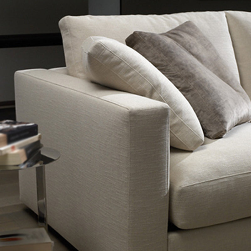 Contemporary Standard Faux Leather /Cotton Blend Square Arm Sofa Couch Clearhalo 'furn' 'furn_sofas' 'Furniture' 'Living Room Furniture' 'Sofa' 'sofas' 5100888