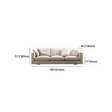 Contemporary Standard Faux Leather /Cotton Blend Square Arm Sofa Couch Clearhalo 'furn' 'furn_sofas' 'Furniture' 'Living Room Furniture' 'Sofa' 'sofas' 5100892