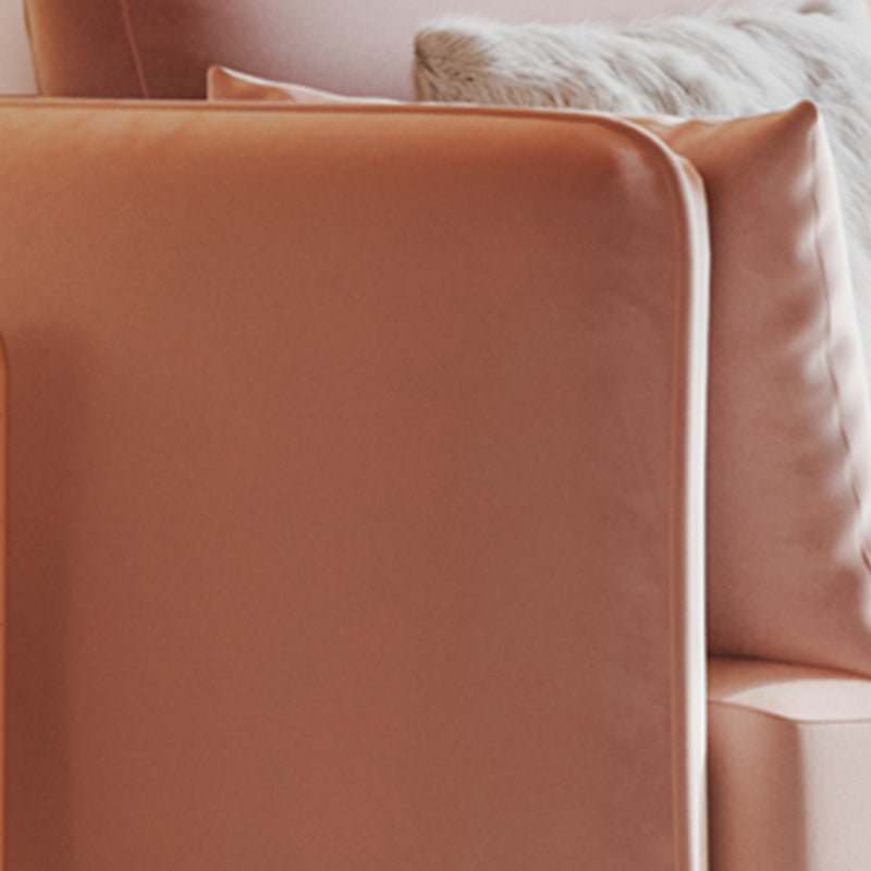 Divano braccio superiore in velluto con due cuscini indietro per l'appartamento