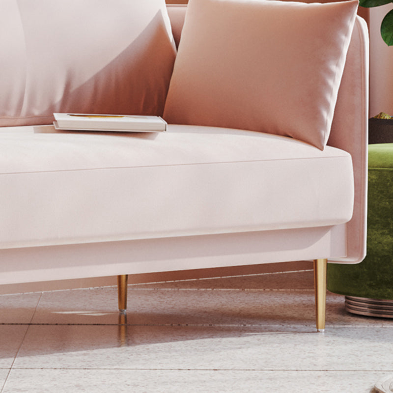 Divano braccio superiore in velluto con due cuscini indietro per l'appartamento