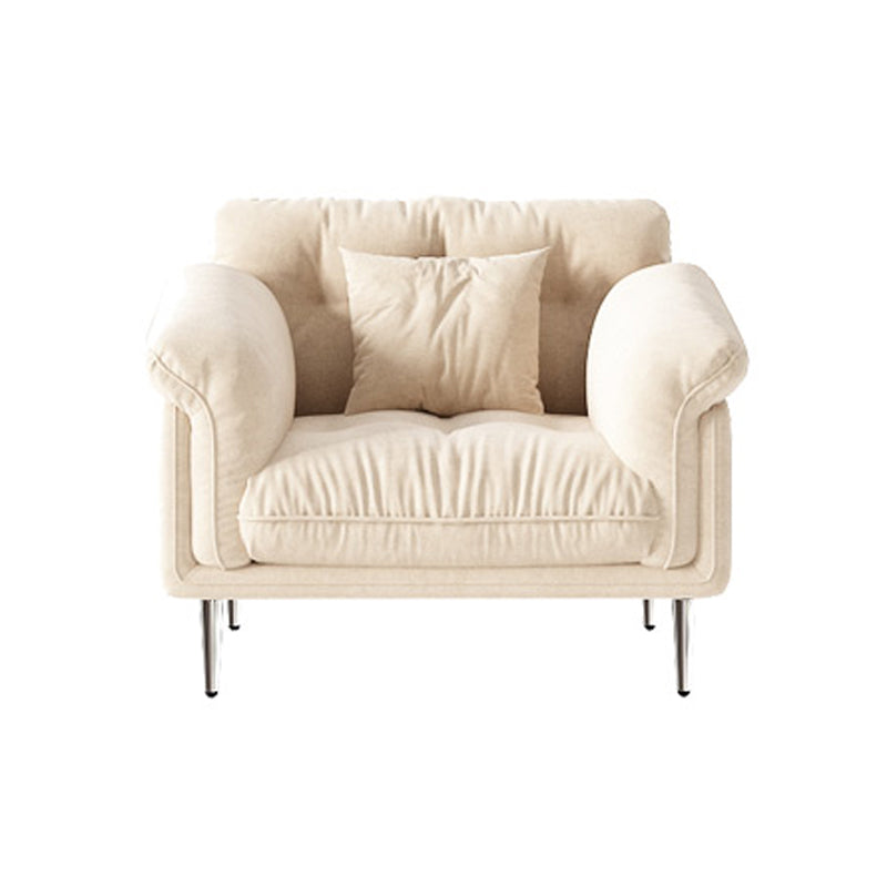 Braccio divano a trapuntato di divano contemporaneo di braccio a rulli in beige/verde