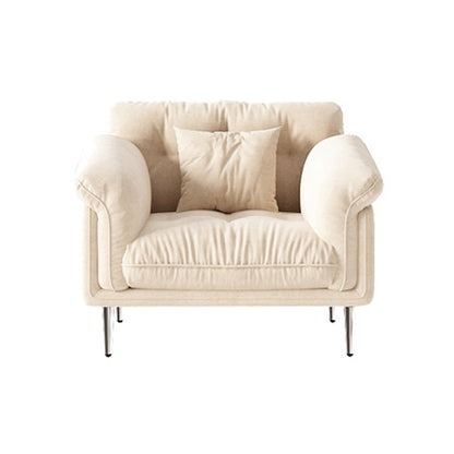 Braccio divano a trapuntato di divano contemporaneo di braccio a rulli in beige/verde