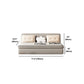 Contemporary Armless Velvet Bed Sofa Couch with Storage in Grey