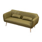 Faux Leather Sofa 29.52" D x 31.49" H Flared Arm Sofa for Living Room 64"L x 29.5"W x 31.5"H Army Green Clearhalo 'furn' 'furn_sofas' 'Furniture' 'Living Room Furniture' 'Sofa' 'sofas' 5101173