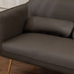 Faux Leather Sofa 29.52" D x 31.49" H Flared Arm Sofa for Living Room Clearhalo 'furn' 'furn_sofas' 'Furniture' 'Living Room Furniture' 'Sofa' 'sofas' 5101182