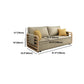 Linen Contemporary Square Arm Sofa Bed Foldable Convertible Sofa for Apartment Clearhalo 'furn' 'furn_sofas' 'Furniture' 'Living Room Furniture' 'Sofa' 'sofas' 5101208