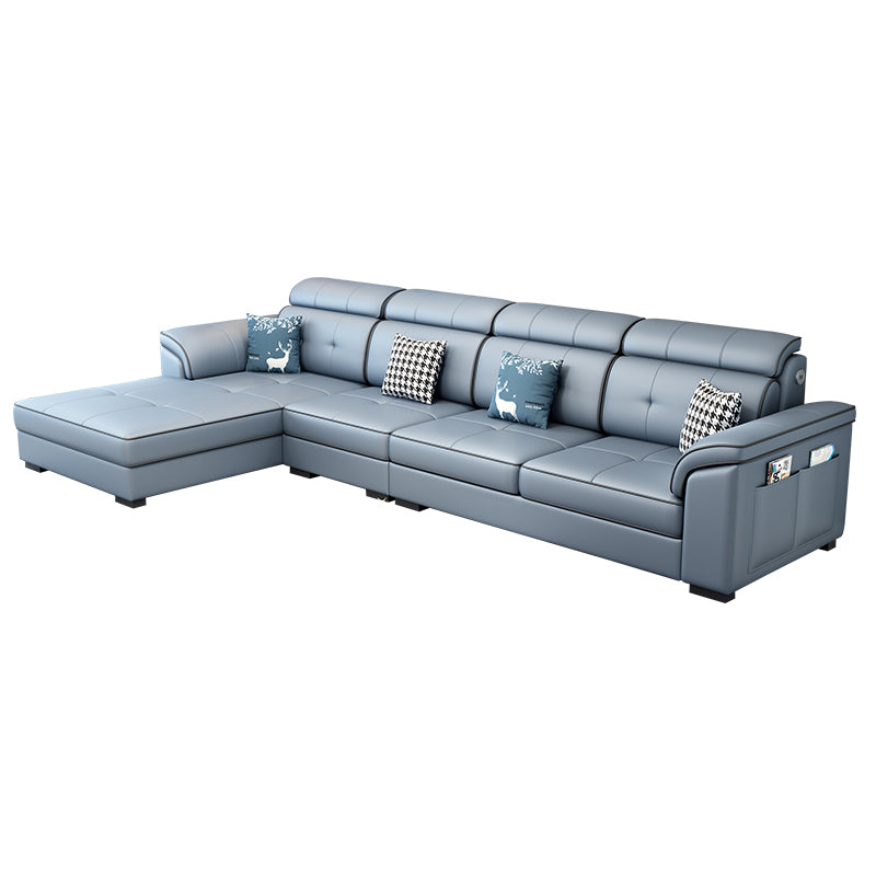 133.0 7 "l Hedendaags genaaide kussen achterste bank en chaise met opslag