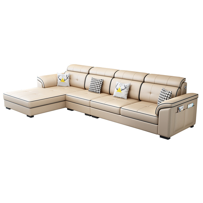 133,0 7 "l Contemporary Sewn Collaw Back divano e chaise con deposito