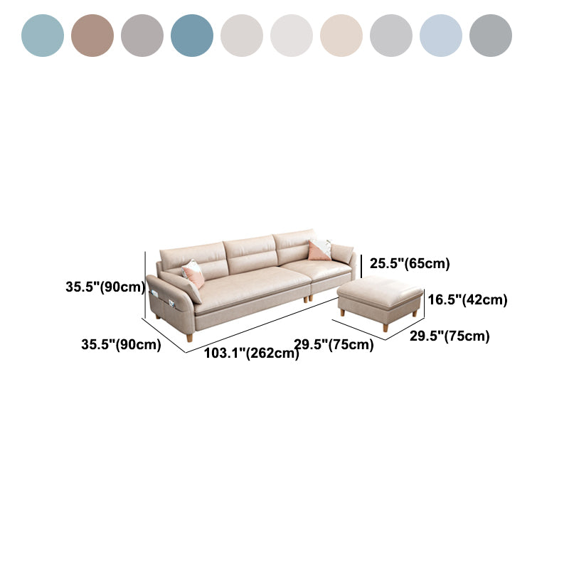 3-seater Sofa with Ottoman Included and Storage for Apartment Clearhalo 'furn' 'furn_sectionals' 'Furniture' 'Living Room Furniture' 'Sectionals' 5101381