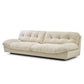 Tufted Backrest Sectional Sponge Padded Armless Off-white Sofa Clearhalo 'furn' 'furn_sectionals' 'Furniture' 'Living Room Furniture' 'Sectionals' 5101521