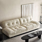 Tufted Backrest Sectional Sponge Padded Armless Off-white Sofa 122"L x 43"W x 29.5"H Nappa Horizontal Clearhalo 'furn' 'furn_sectionals' 'Furniture' 'Living Room Furniture' 'Sectionals' 5101523