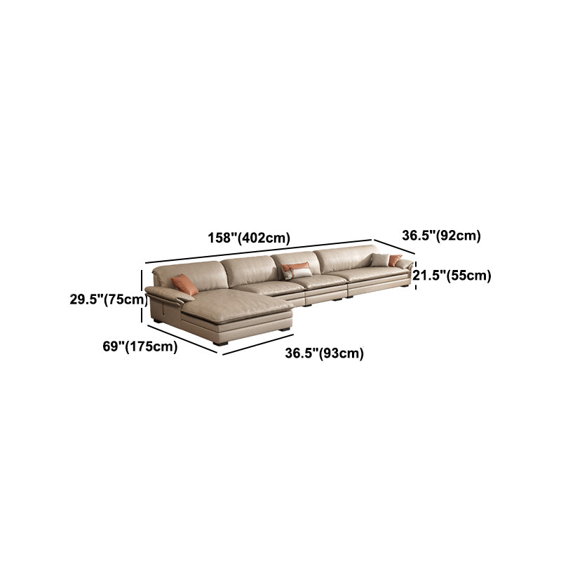 Kunstleder 29,5 "H Sofa Modernes Kissen -Oberarm -Sofa & Chaise