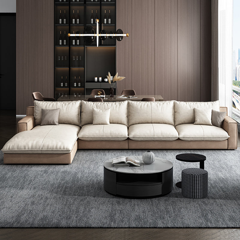 Scandinavisch kussen terug sectioneel met vierkante arm voor woonkamer