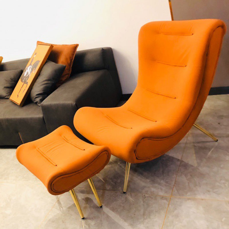 40,5 "L x 37" W x 31,5 "H Polsterer Akzentstuhl Armless Lounge Stuhl mit Ottoman