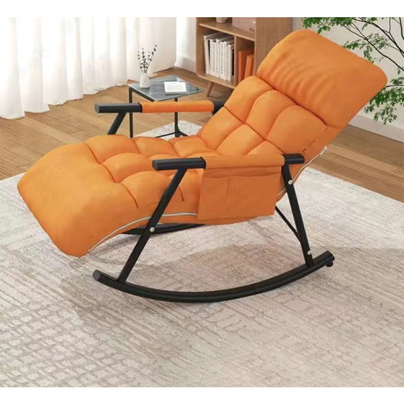 23.62"L x 37.8"W x 32.68"H Modern Sewn Pillow Back Track Arms Parsons Chair Orange Black Clearhalo 'Accent Chairs' 'accent_chairs' 'Chairs & Seating' 'furn' 'furn_accent_chairs' 'Furniture' 'Living Room Furniture' 5101915