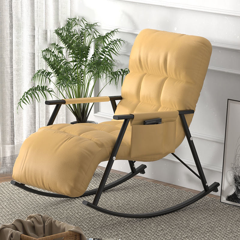 23.62"L x 37.8"W x 32.68"H Modern Sewn Pillow Back Track Arms Parsons Chair Yellow Black Clearhalo 'Accent Chairs' 'accent_chairs' 'Chairs & Seating' 'furn' 'furn_accent_chairs' 'Furniture' 'Living Room Furniture' 5101918