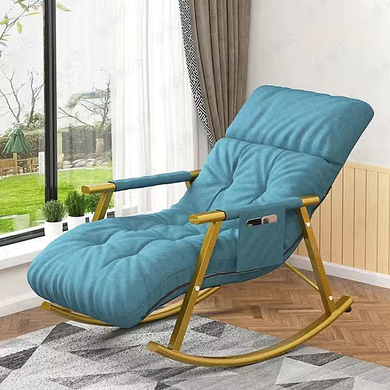 23.62"L x 37.8"W x 32.68"H Modern Sewn Pillow Back Track Arms Parsons Chair Blue Brass Gold Clearhalo 'Accent Chairs' 'accent_chairs' 'Chairs & Seating' 'furn' 'furn_accent_chairs' 'Furniture' 'Living Room Furniture' 5101919