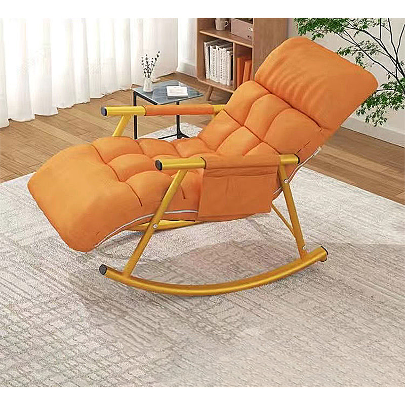23.62"L x 37.8"W x 32.68"H Modern Sewn Pillow Back Track Arms Parsons Chair Orange Brass Gold Clearhalo 'Accent Chairs' 'accent_chairs' 'Chairs & Seating' 'furn' 'furn_accent_chairs' 'Furniture' 'Living Room Furniture' 5101920