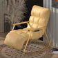 23.62"L x 37.8"W x 32.68"H Modern Sewn Pillow Back Track Arms Parsons Chair Yellow Brass Gold Clearhalo 'Accent Chairs' 'accent_chairs' 'Chairs & Seating' 'furn' 'furn_accent_chairs' 'Furniture' 'Living Room Furniture' 5101928