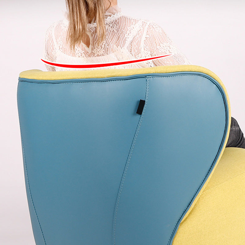 Bedroom Cotton Armless with Fabric Seat Fixed Back Accent Room Chair