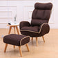 29.13"W Accent Chair Polyester Twill Lounge Chair with Basic Four Legs and Pillow Back Coffee With Ottoman Clearhalo 'Accent Chairs' 'accent_chairs' 'Chairs & Seating' 'furn' 'furn_accent_chairs' 'Furniture' 'Living Room Furniture' 5101972