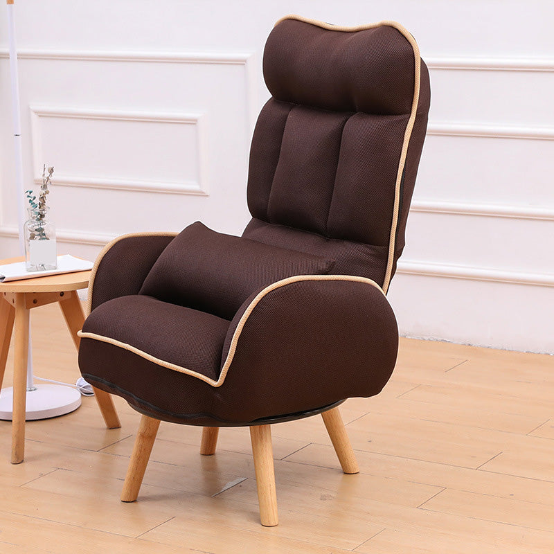 29.13"W Accent Chair Polyester Twill Lounge Chair with Basic Four Legs and Pillow Back Coffee Without Ottoman Clearhalo 'Accent Chairs' 'accent_chairs' 'Chairs & Seating' 'furn' 'furn_accent_chairs' 'Furniture' 'Living Room Furniture' 5101974