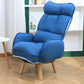 29.13"W Accent Chair Polyester Twill Lounge Chair with Basic Four Legs and Pillow Back Dark Blue Without Ottoman Clearhalo 'Accent Chairs' 'accent_chairs' 'Chairs & Seating' 'furn' 'furn_accent_chairs' 'Furniture' 'Living Room Furniture' 5101976