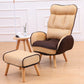 29.13"W Accent Chair Polyester Twill Lounge Chair with Basic Four Legs and Pillow Back Khaki With Ottoman Clearhalo 'Accent Chairs' 'accent_chairs' 'Chairs & Seating' 'furn' 'furn_accent_chairs' 'Furniture' 'Living Room Furniture' 5101977