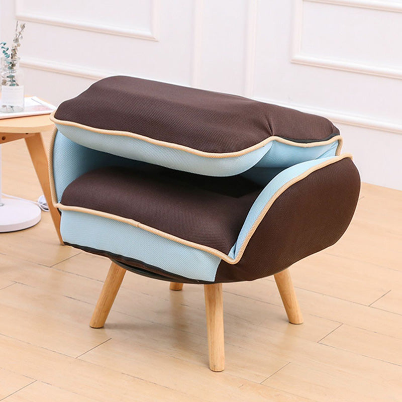 29.13"W Accent Chair Polyester Twill Lounge Chair with Basic Four Legs and Pillow Back Clearhalo 'Accent Chairs' 'accent_chairs' 'Chairs & Seating' 'furn' 'furn_accent_chairs' 'Furniture' 'Living Room Furniture' 5101980