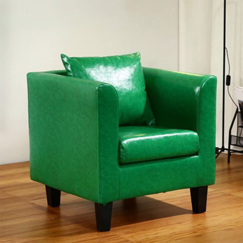 Arms Included Chair 25.5" L x 24"W x 23.6"H Linen Chair for Living Room Dark Green Clearhalo 'Accent Chairs' 'accent_chairs' 'Chairs & Seating' 'furn' 'furn_accent_chairs' 'Furniture' 'Living Room Furniture' 5102054