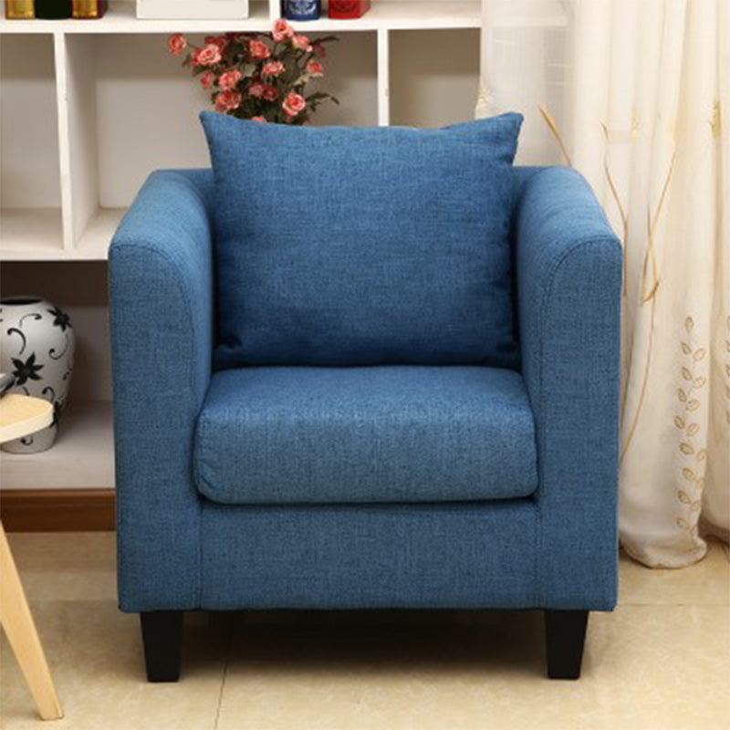 Arms Included Chair 25.5" L x 24"W x 23.6"H Linen Chair for Living Room Lake Blue Clearhalo 'Accent Chairs' 'accent_chairs' 'Chairs & Seating' 'furn' 'furn_accent_chairs' 'Furniture' 'Living Room Furniture' 5102055
