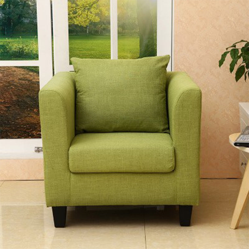 Arms Included Chair 25.5" L x 24"W x 23.6"H Linen Chair for Living Room Green Clearhalo 'Accent Chairs' 'accent_chairs' 'Chairs & Seating' 'furn' 'furn_accent_chairs' 'Furniture' 'Living Room Furniture' 5102057