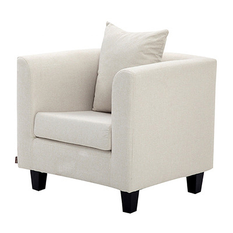 Arms Included Chair 25.5" L x 24"W x 23.6"H Linen Chair for Living Room Beige Clearhalo 'Accent Chairs' 'accent_chairs' 'Chairs & Seating' 'furn' 'furn_accent_chairs' 'Furniture' 'Living Room Furniture' 5102061