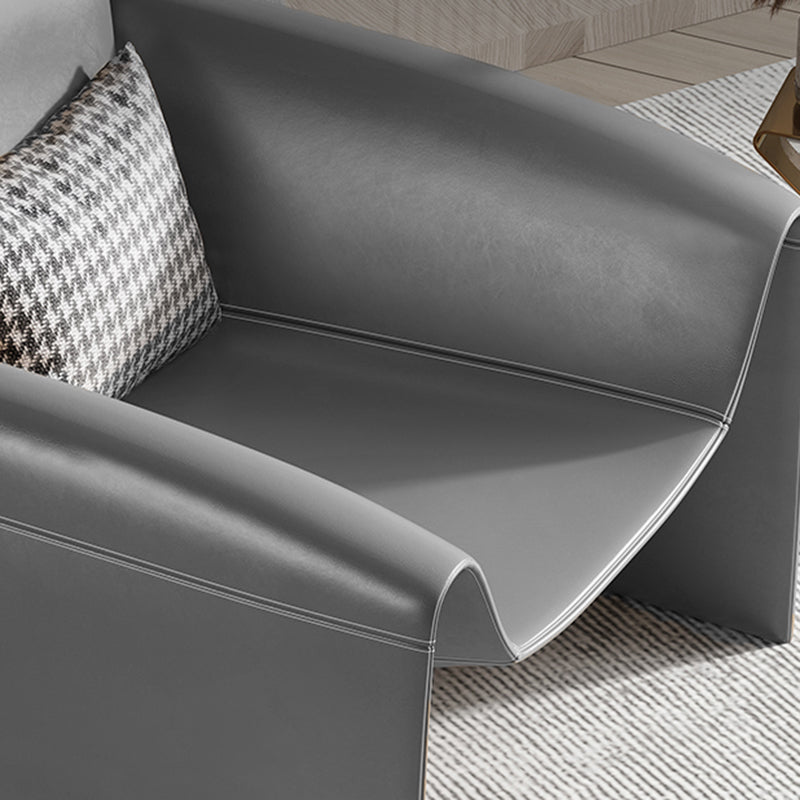 Solid Color Lounge Chair with a Headrest, Modern Accent Chair Clearhalo 'Accent Chairs' 'accent_chairs' 'Chairs & Seating' 'furn' 'furn_accent_chairs' 'Furniture' 'Living Room Furniture' 5102090