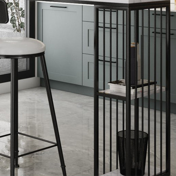 Modern Simple Counter Table 42-inch Height Artificial Marble Top Bar Table Clearhalo 'Bar Furniture' 'Bar Tables' 'bar_tables' 'furn' 'furn_bar_tables' 'Furniture' 'Kitchen & Dining Furniture' 5102227