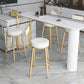 Nordic Style Backrest Counter Stool Iron Cafe Bar Stool with Leather Cushion and Pedal Clearhalo 'Bar Furniture' 'Bar Stools' 'bar_stools' 'furn' 'furn_bar_stools' 'Furniture' 'Kitchen & Dining Furniture' 5102625