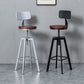 Tabouret de bac à comptoir industriel métallique tabouret de bar réglable avec pivot