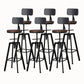 Metal Industrial Counter Sabures Tackrest ajustable taburete de barra con giro
