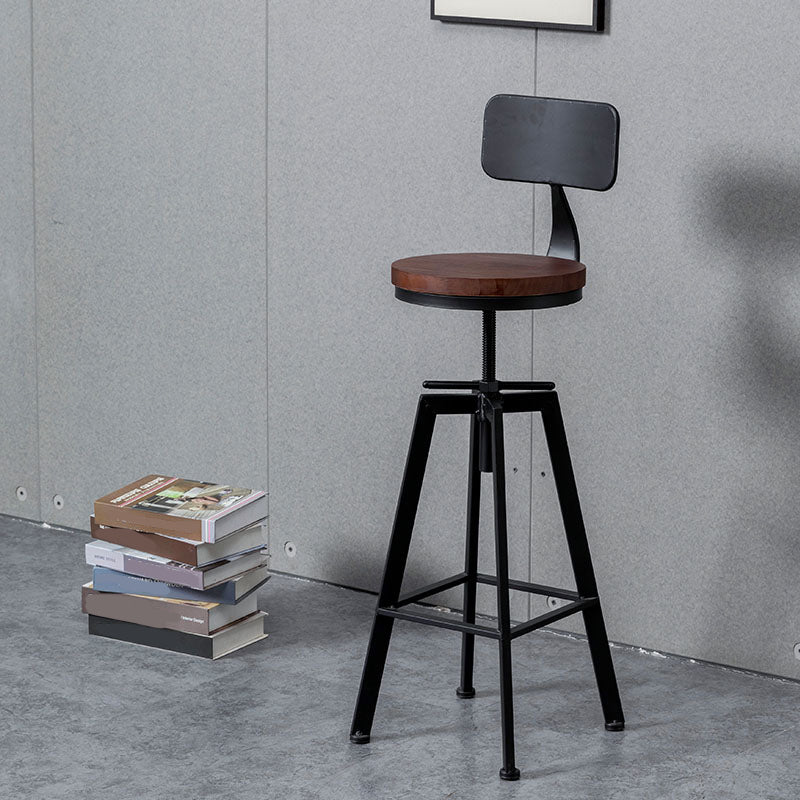 Tabouret de bac à comptoir industriel métallique tabouret de bar réglable avec pivot