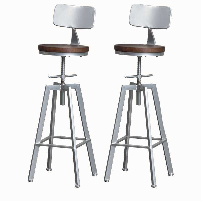 Tabouret de bac à comptoir industriel métallique tabouret de bar réglable avec pivot