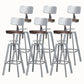 Metal Industrial Counter Sabures Tackrest ajustable taburete de barra con giro